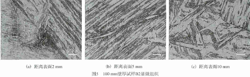圖5   100 mm壁厚試樣B2顯微組織